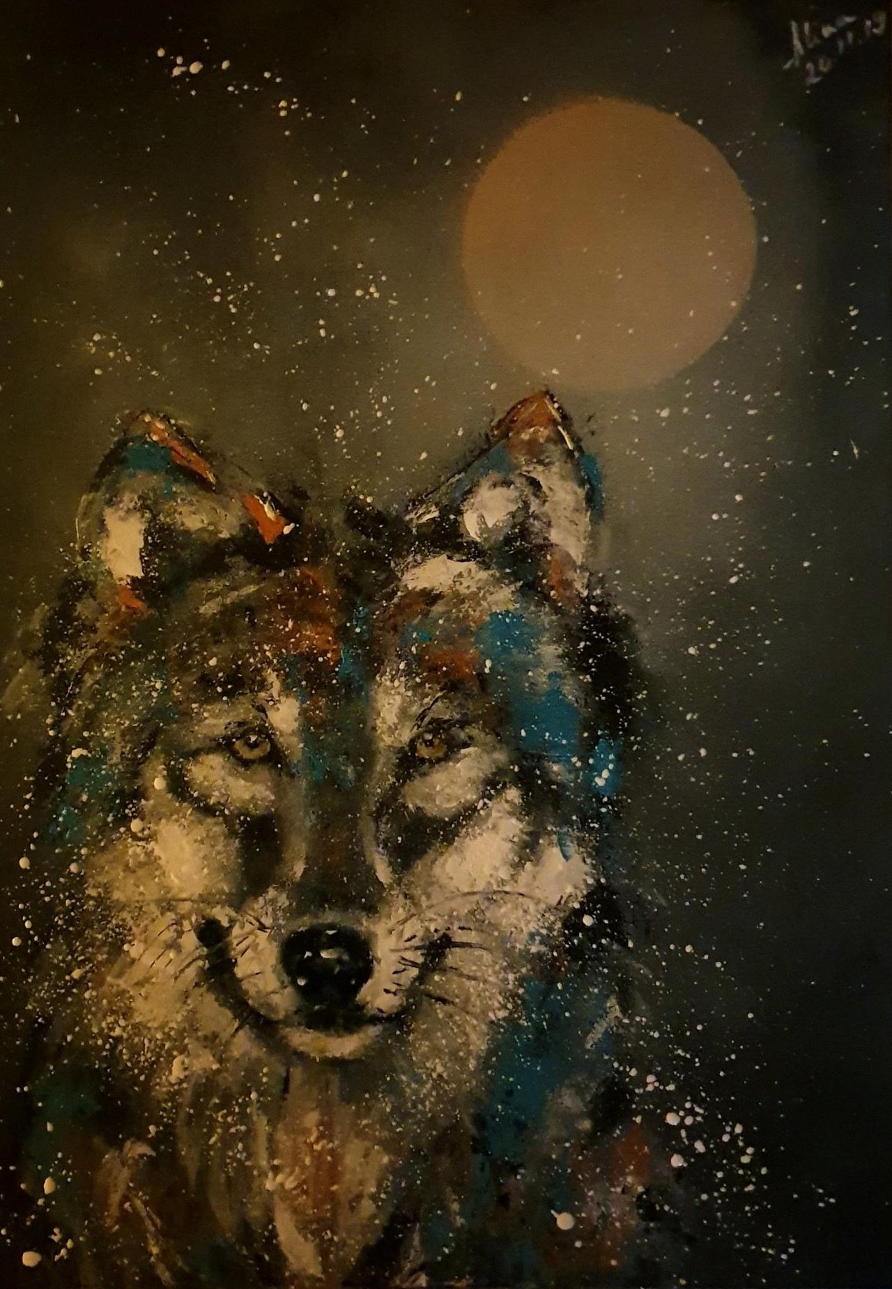 ArteDiAlina.com painting: solitary wolf